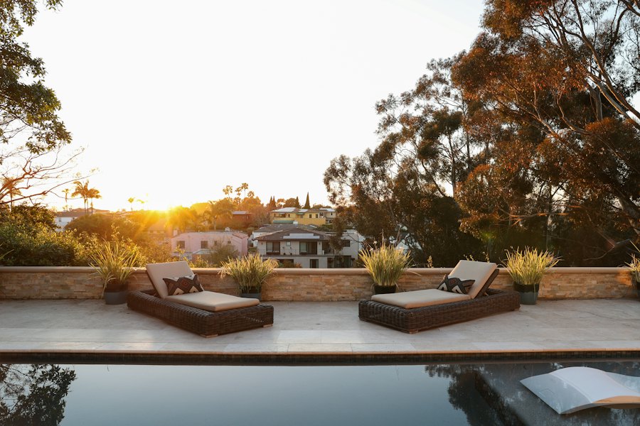Backyard patio and pool deck