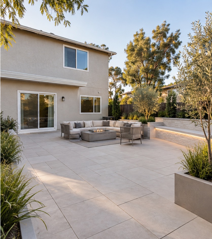 Concept rendering of a finished paver patio