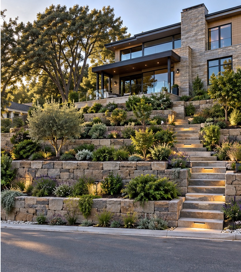 Concept rendering of a finished retaining wall
